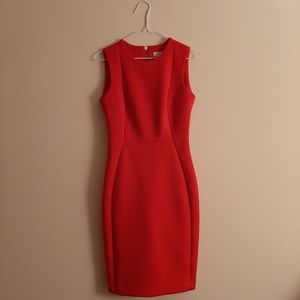 Red Calvin Klein Dress size 2
